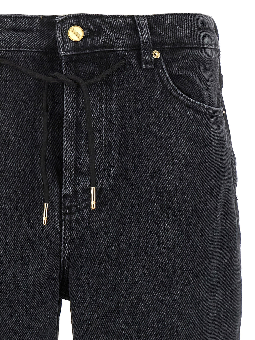 Ganni Schwarze Baumwolljeans Denim