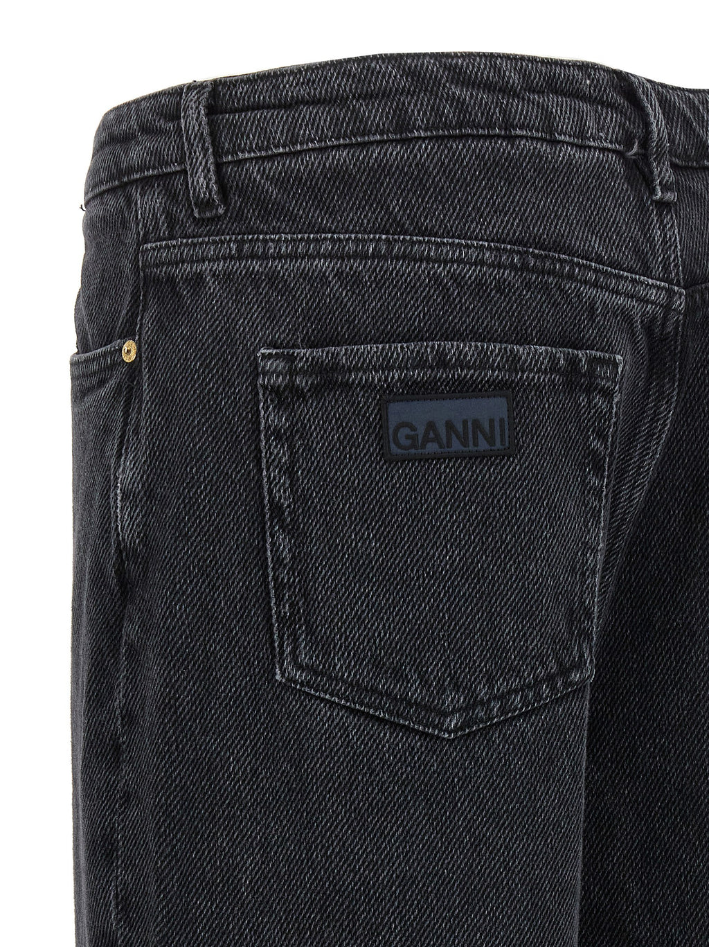 Ganni Schwarze Baumwolljeans Denim
