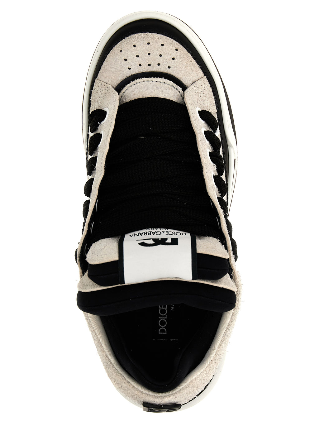 Dolce & Gabbana Zweifarbige Leder-Sneaker im Athletic-Stil