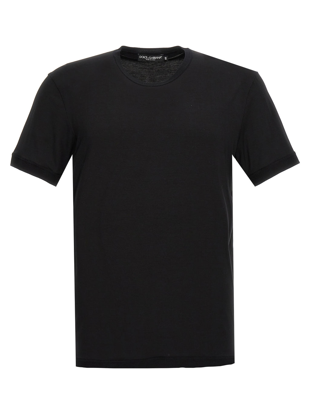 Dolce & Gabbana Schwarzes T-Shirt aus Viskose