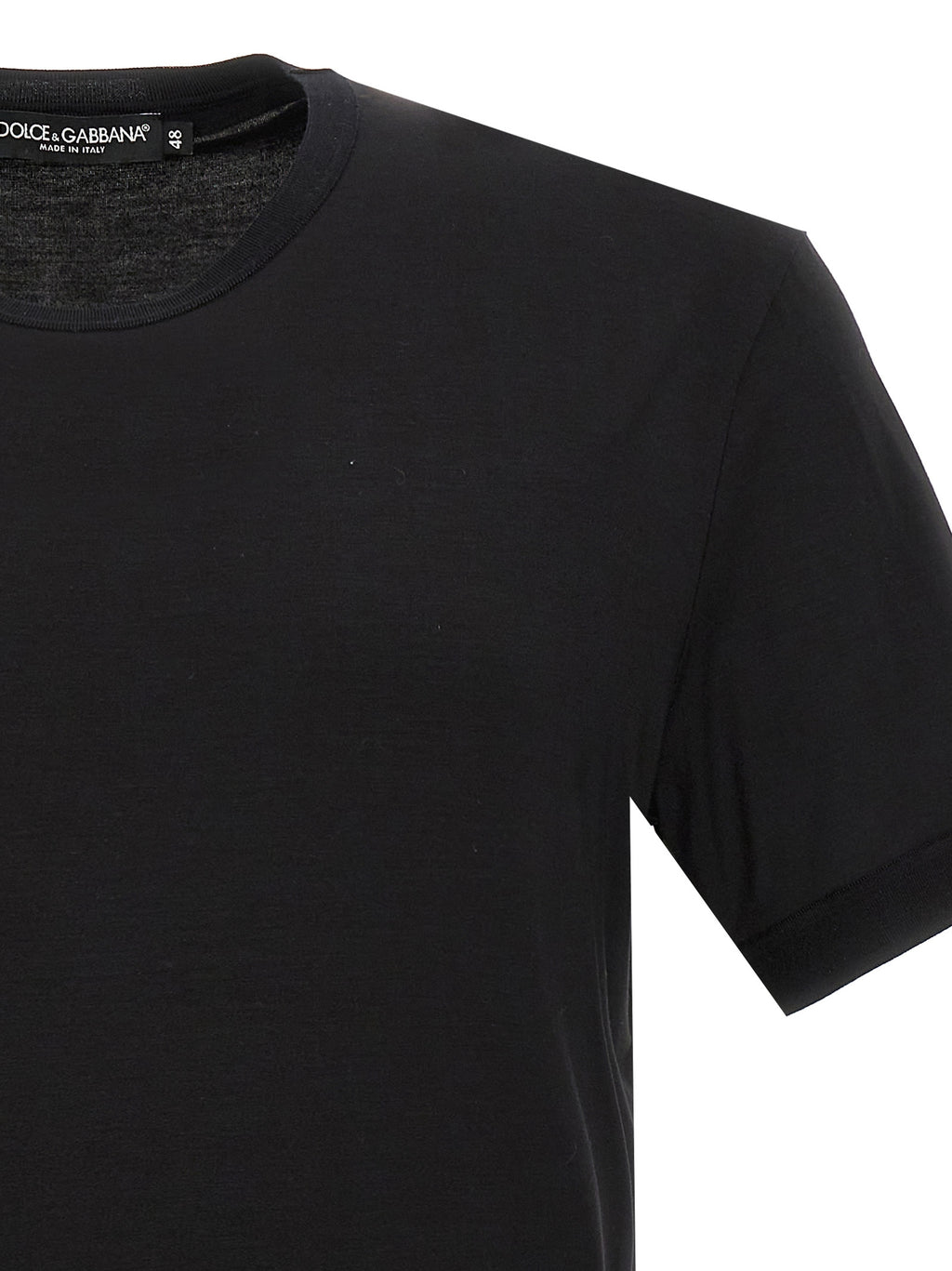 Dolce & Gabbana Schwarzes T-Shirt aus Viskose