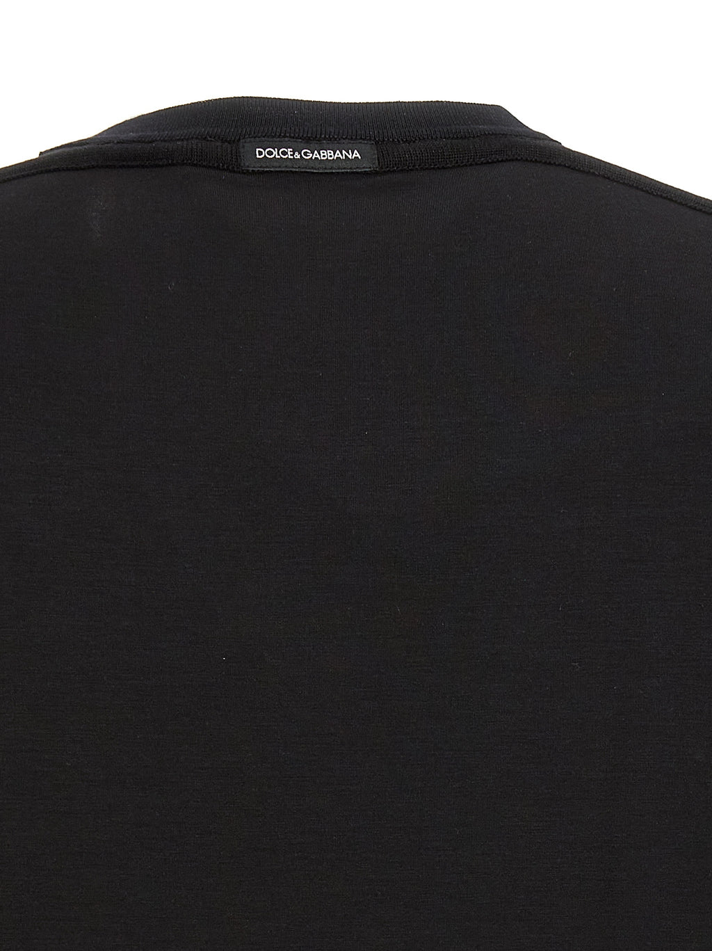 Dolce & Gabbana Schwarzes T-Shirt aus Viskose