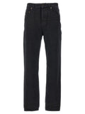 Saint Laurent Schwarze Baumwoll-Jeans mit geradem Bein