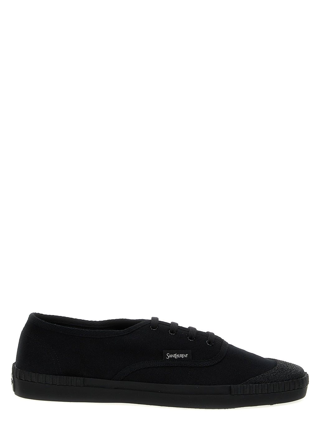 Saint Laurent Schwarze Low-Top-Sneaker aus Baumwolle