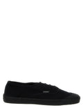 Saint Laurent Schwarze Low-Top-Sneaker aus Baumwolle