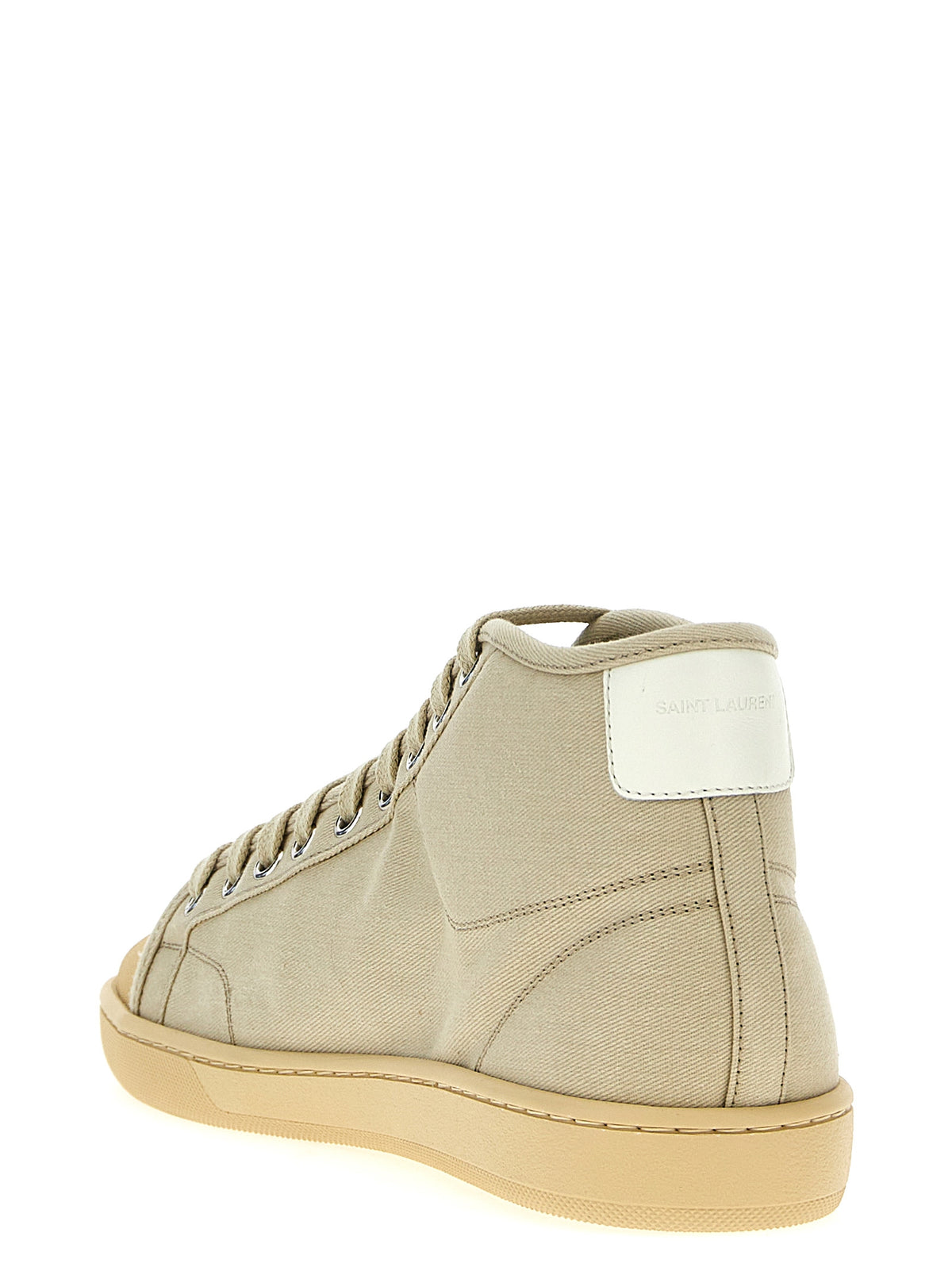 Saint Laurent Beige Baumwoll High-Top-Sneaker