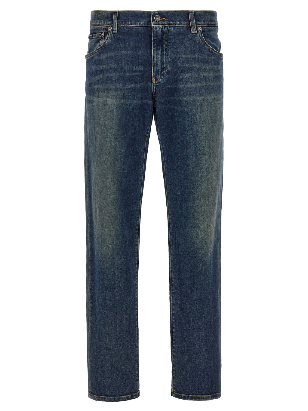 Dolce & Gabbana Blaue Jeans aus Baumwolle im geraden Schnitt
