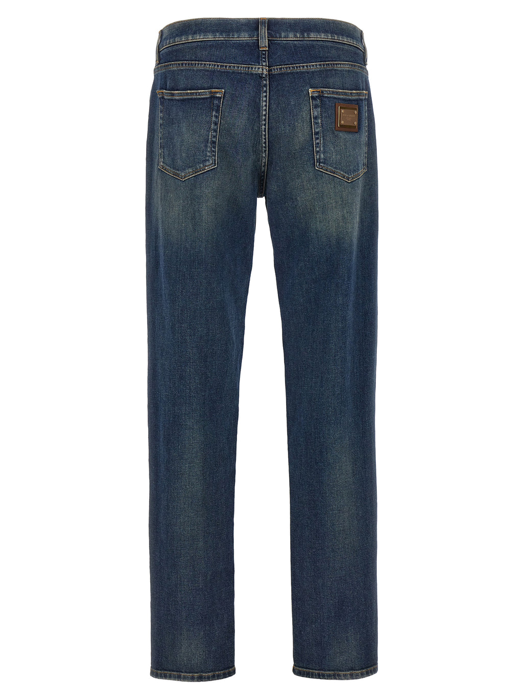 Dolce & Gabbana Blaue Jeans aus Baumwolle im geraden Schnitt