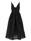 Zimmermann Schwarzes Leinen-Cocktailkleid