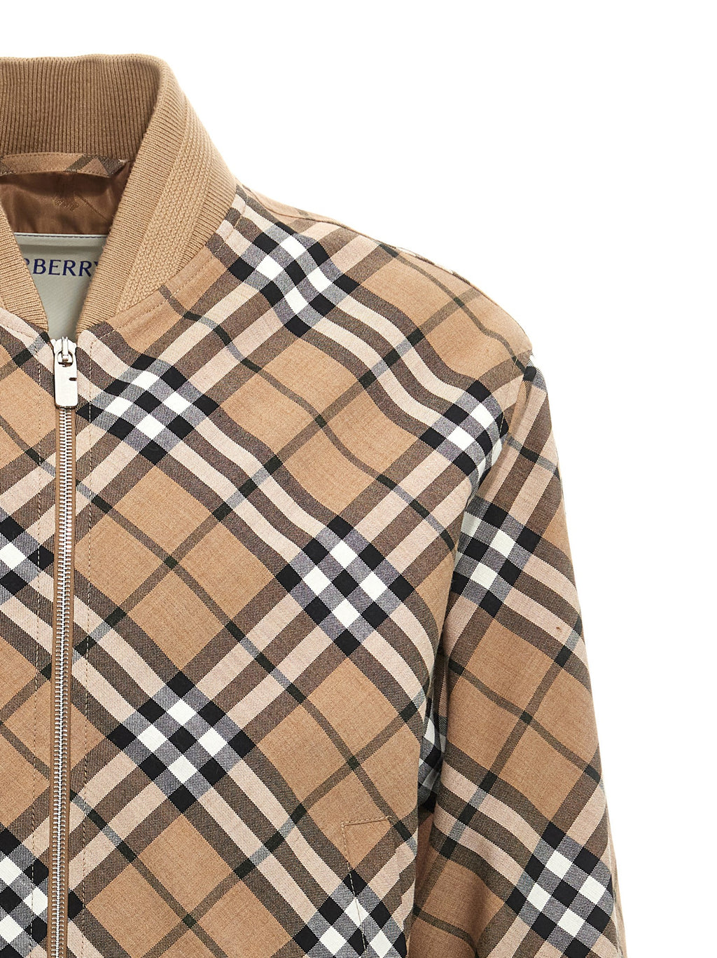 Burberry Mehrfarbige Bomberjacke aus Polyester