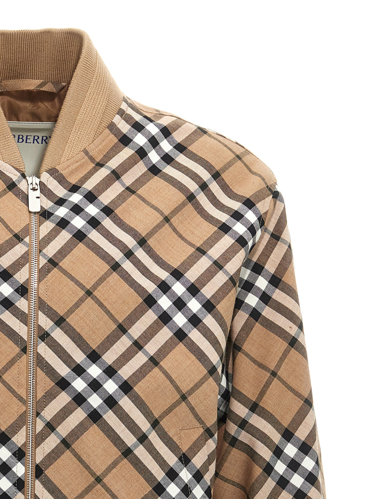 Burberry Mehrfarbige Bomberjacke aus Polyester