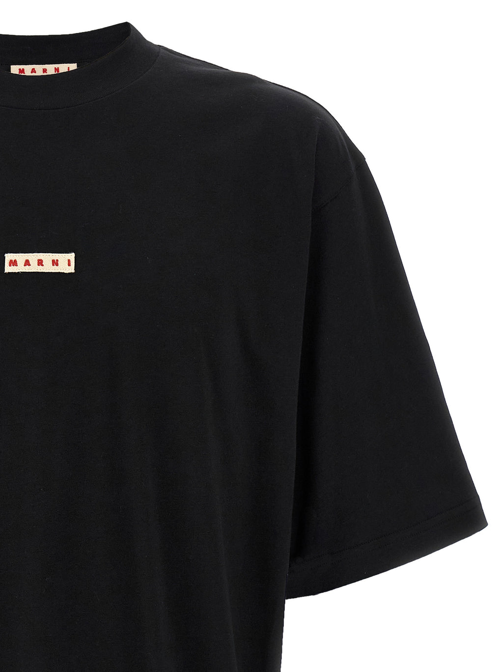 Marni Schwarzes Baumwoll-T-Shirt