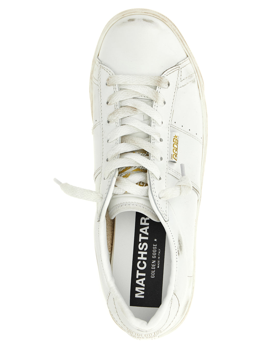 Golden Goose Weiße Sneaker aus Rindsleder mit niedrigem Schaft