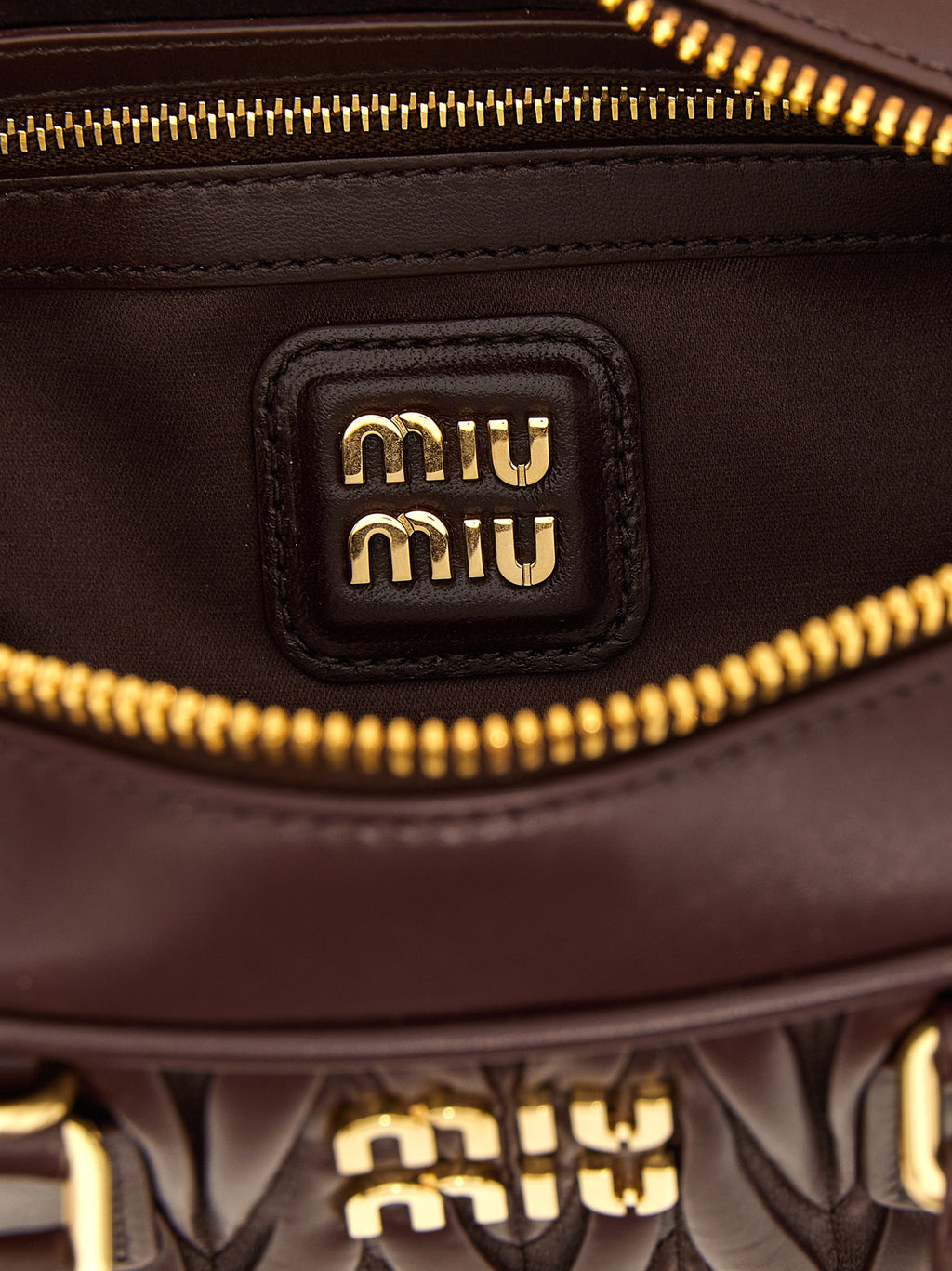 Miu Miu Braune Lammleder-Handtasche