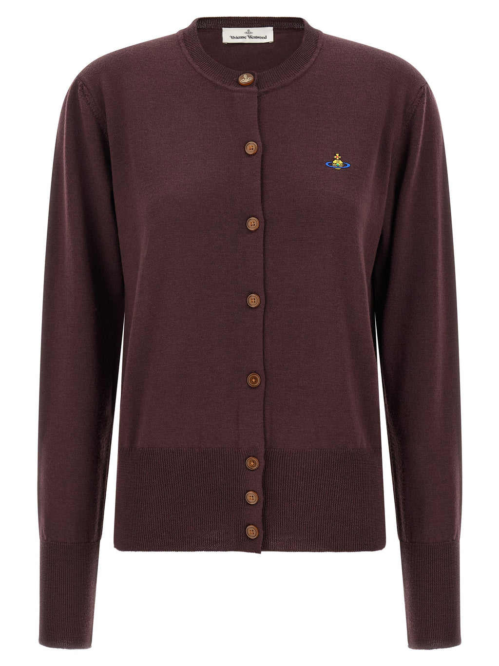 Vivienne Westwood Bordeaux Woll-Strickjacke