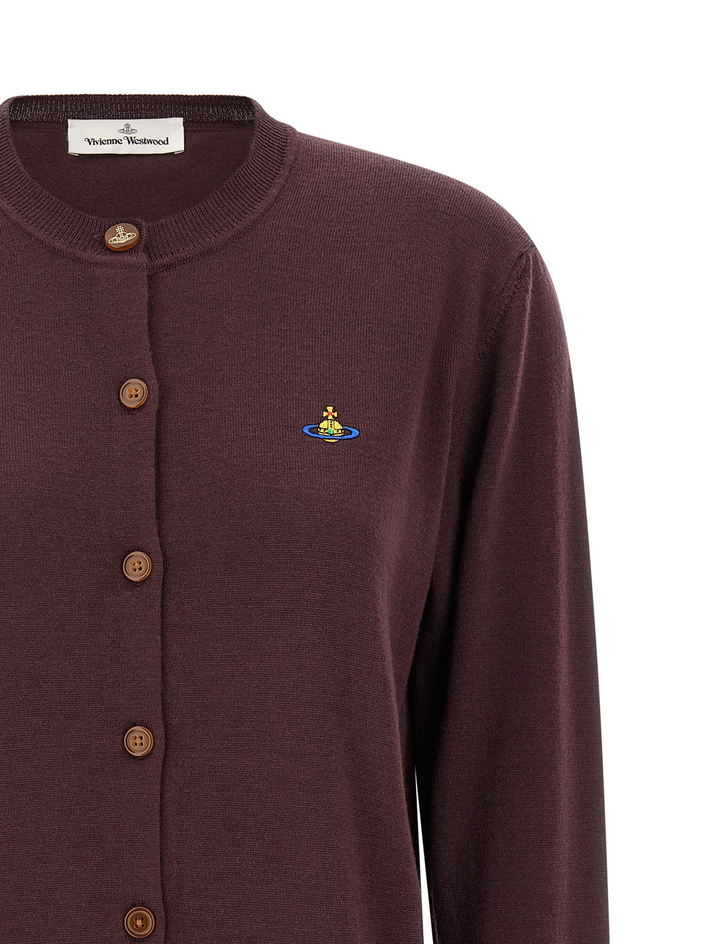 Vivienne Westwood Bordeaux Woll-Strickjacke