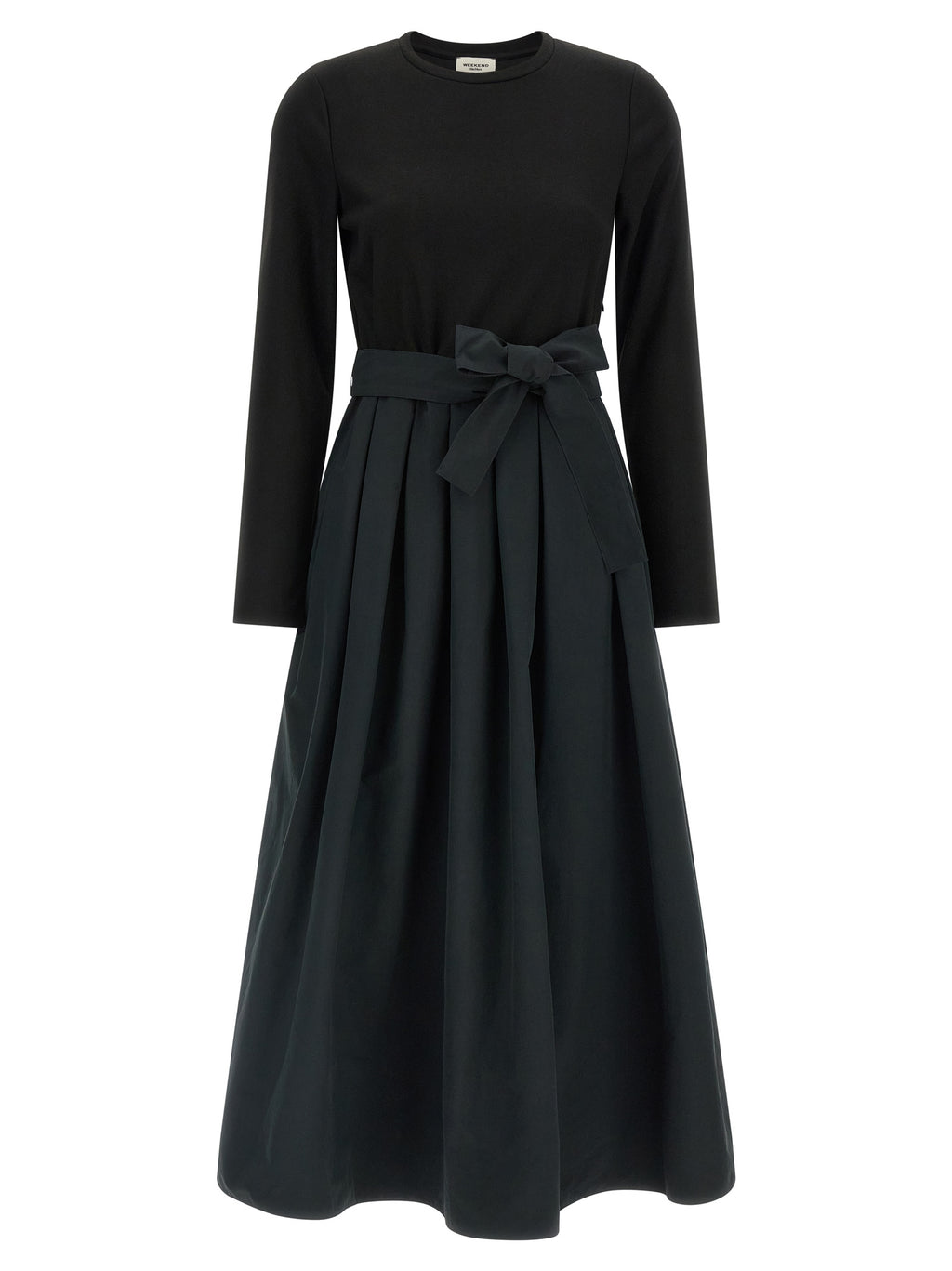 Max Mara Schwarzes Viskose-Maxikleid