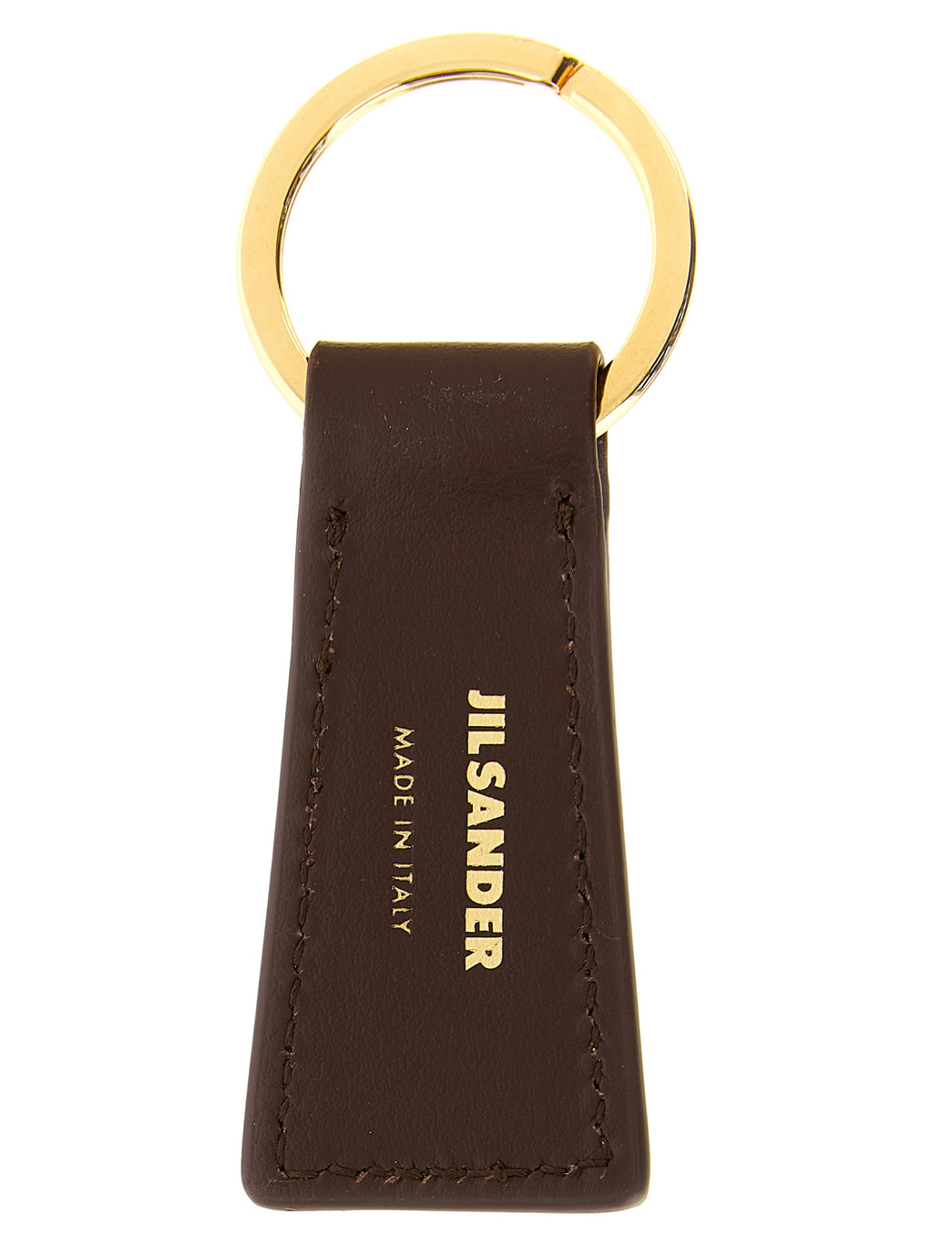 Jil Sander Schlüsselanhänger aus braunem Kalbsleder