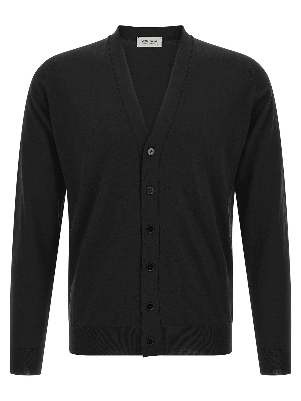 JOHN SMEDLEY Schwarzer Cardigan aus Merinowolle
