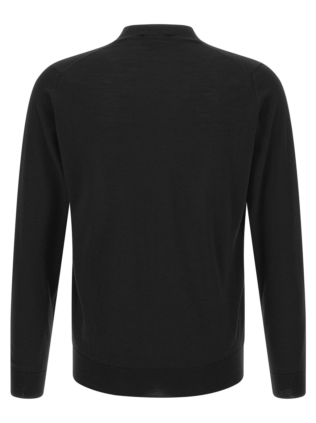 JOHN SMEDLEY Schwarzer Cardigan aus Merinowolle