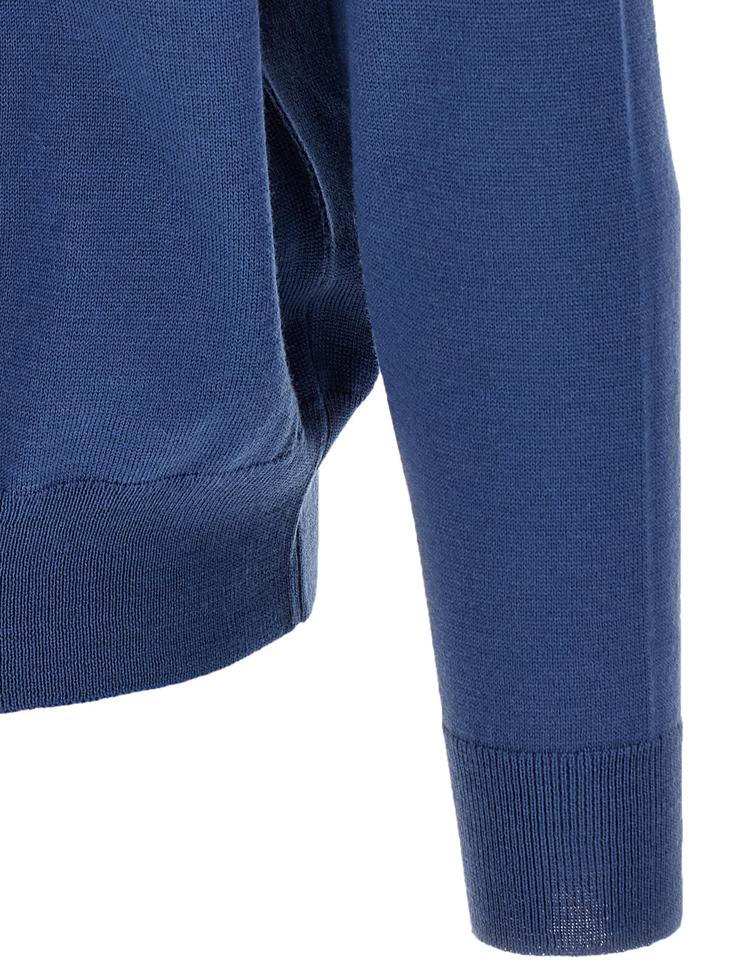 JOHN SMEDLEY Bluse aus blauer Merinowolle
