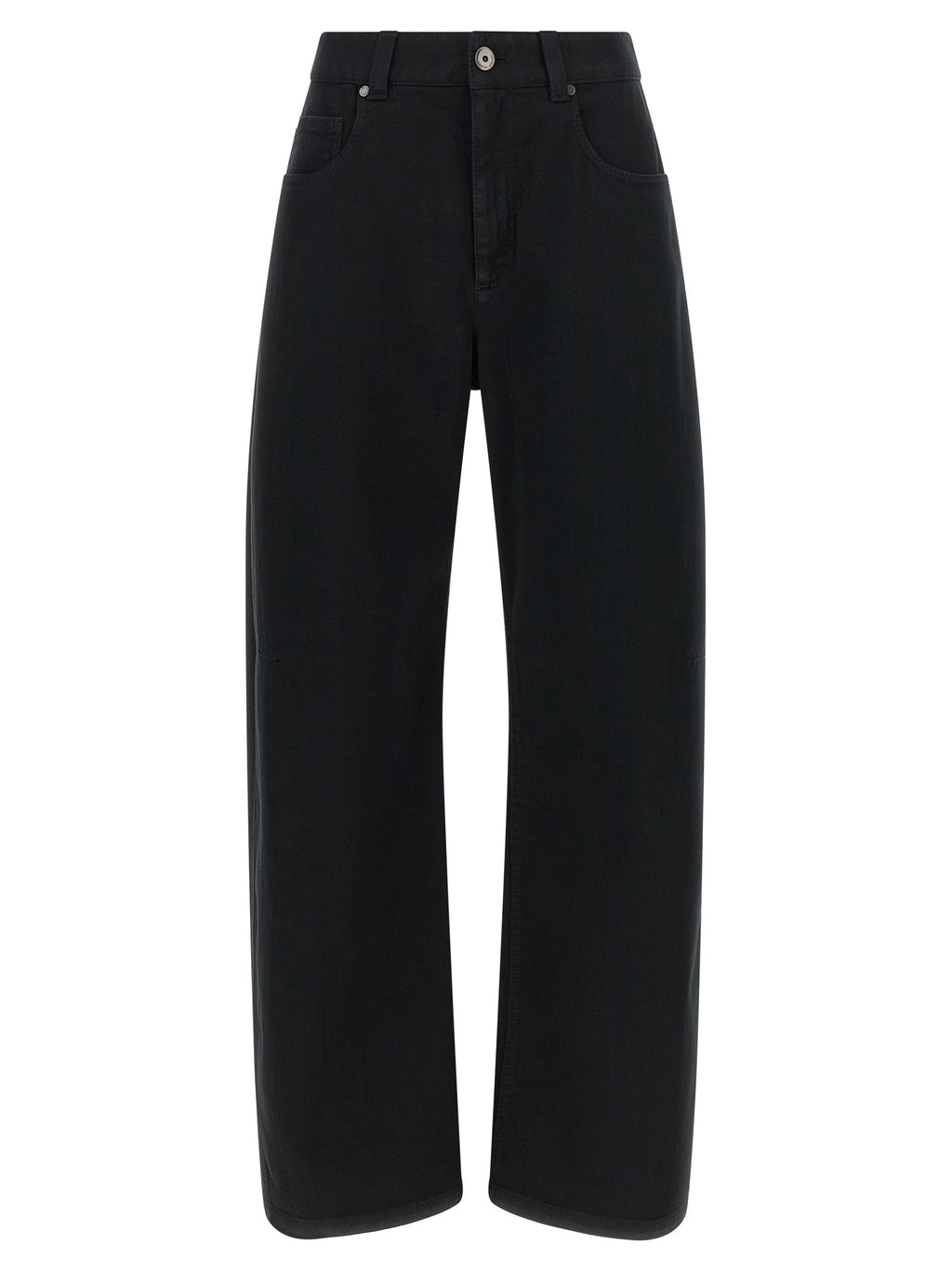 Brunello Cucinelli Schwarze Jeans aus Baumwolle mit geradem Bein