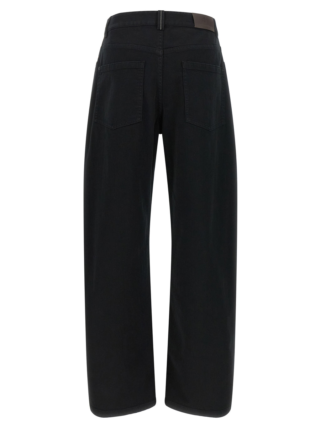 Brunello Cucinelli Schwarze Jeans aus Baumwolle mit geradem Bein