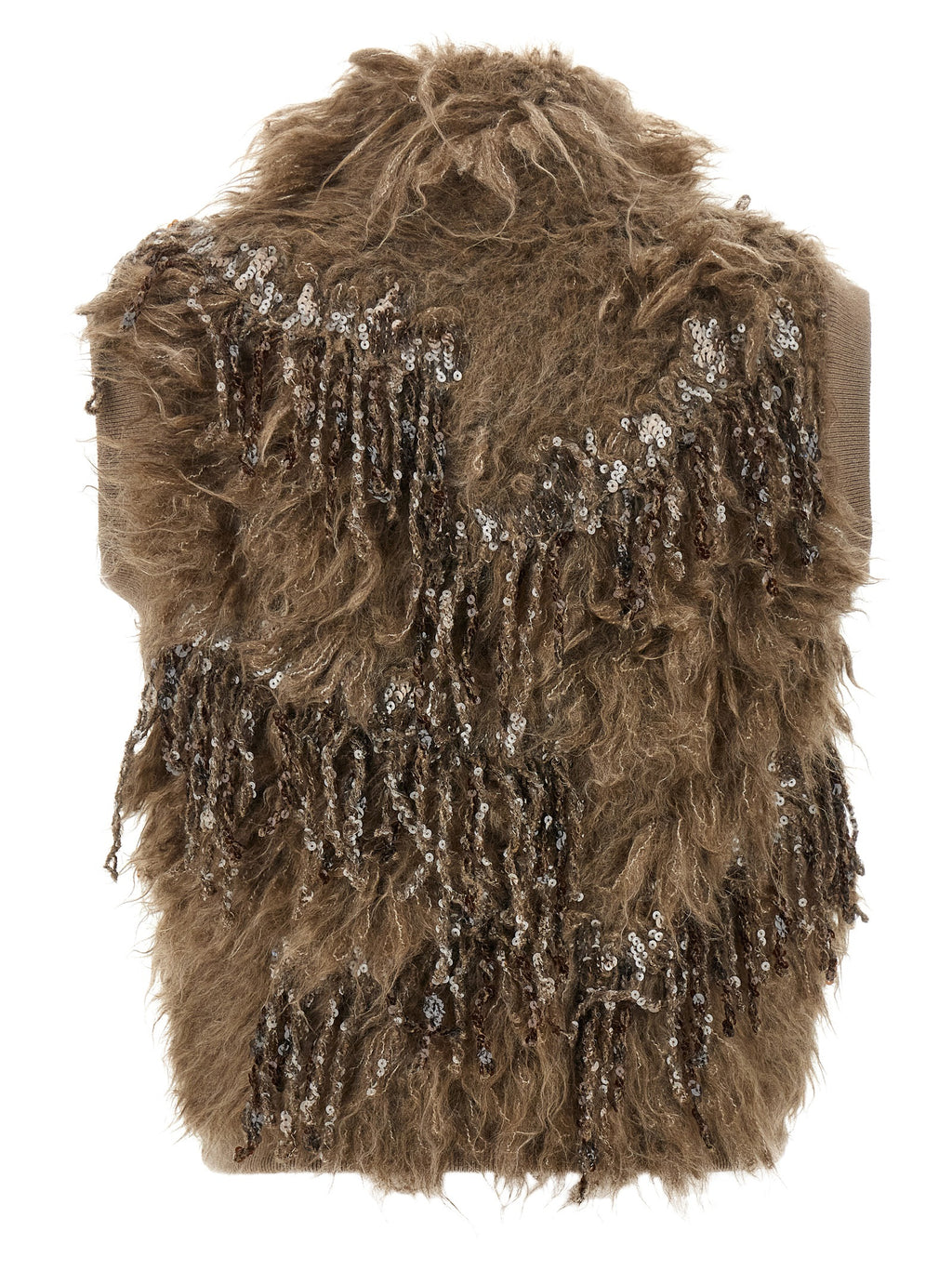 Brunello Cucinelli Brauner Woll-Westen