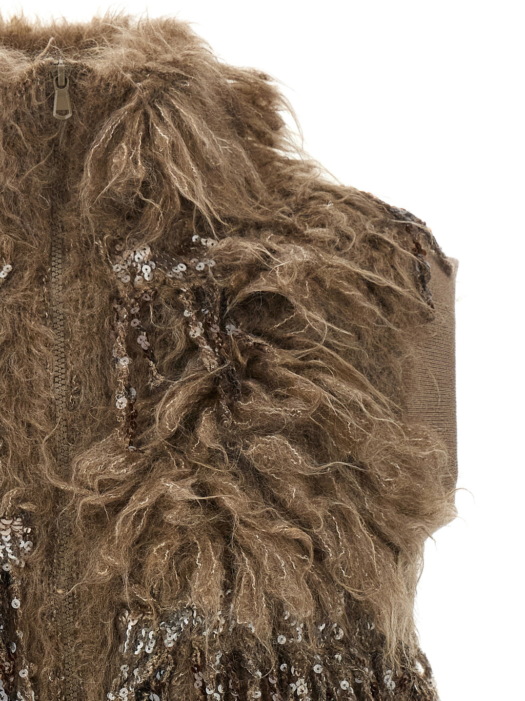 Brunello Cucinelli Brauner Woll-Westen