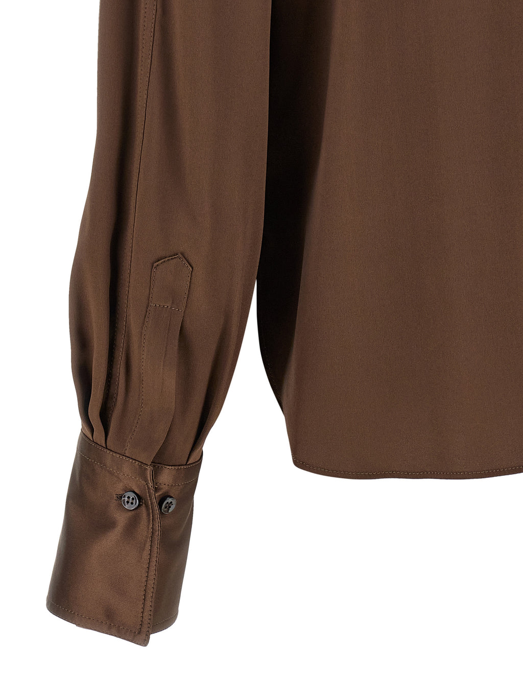 Brunello Cucinelli Braune Seidenbluse