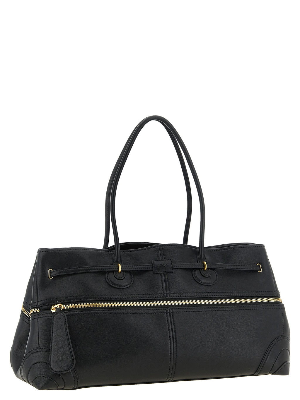 Chloé Schwarze Lammleder-Schultertasche