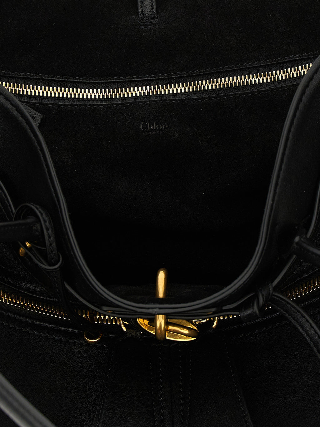Chloé Schwarze Lammleder-Schultertasche