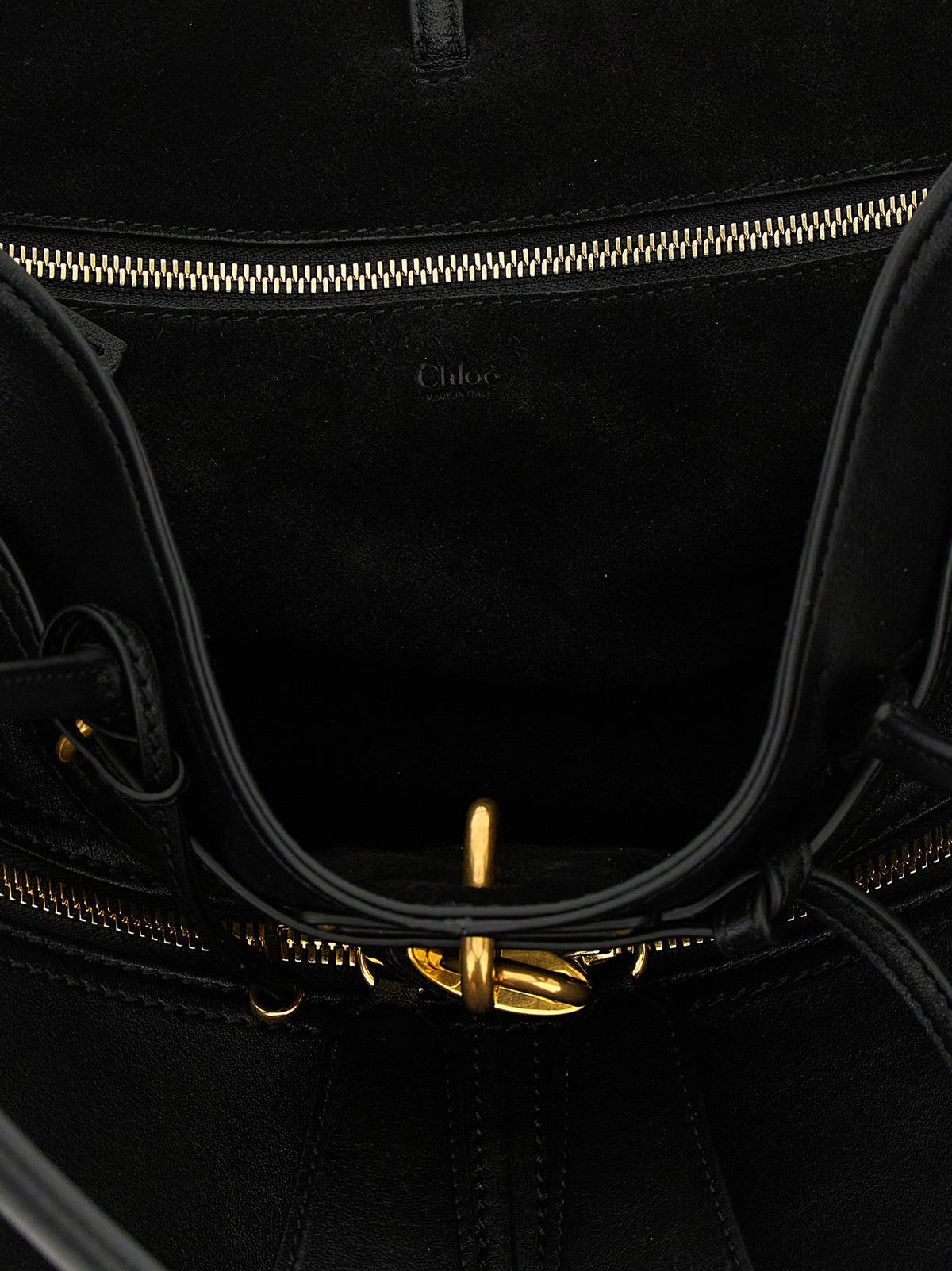 Chloé Schwarze Lammleder-Schultertasche