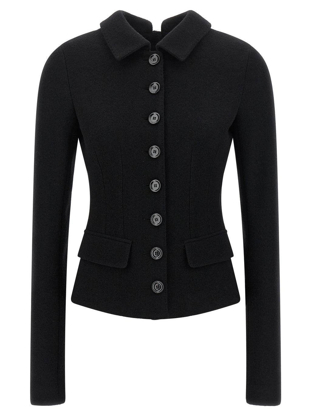 Dolce & Gabbana Schwarzer Blazer aus reiner Schurwolle