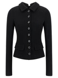 Dolce & Gabbana Schwarzer Blazer aus reiner Schurwolle
