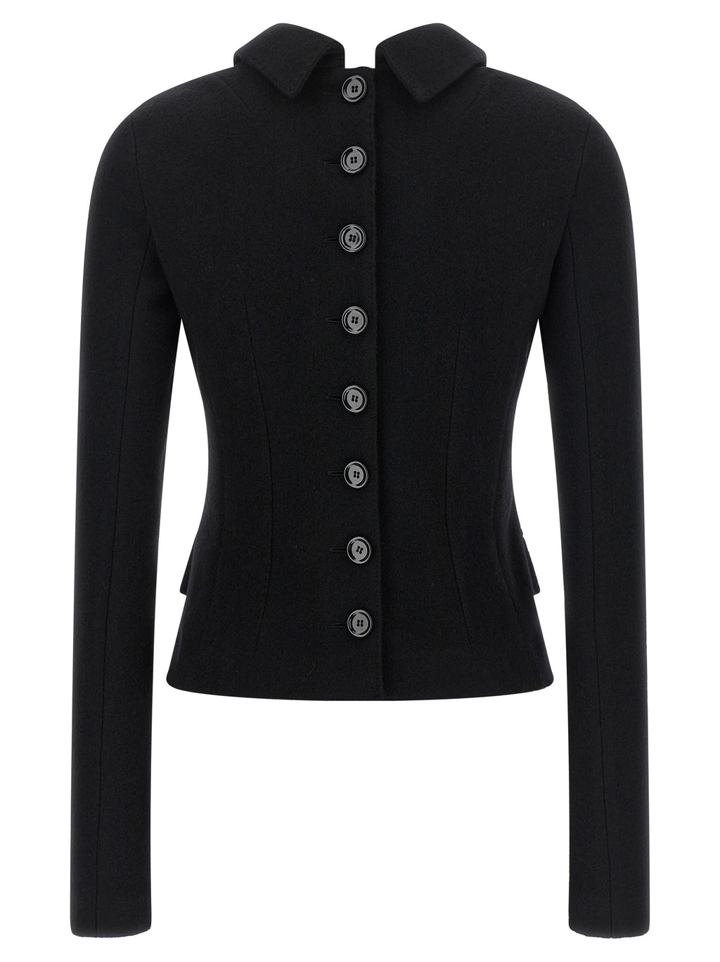 Dolce & Gabbana Schwarzer Blazer aus reiner Schurwolle