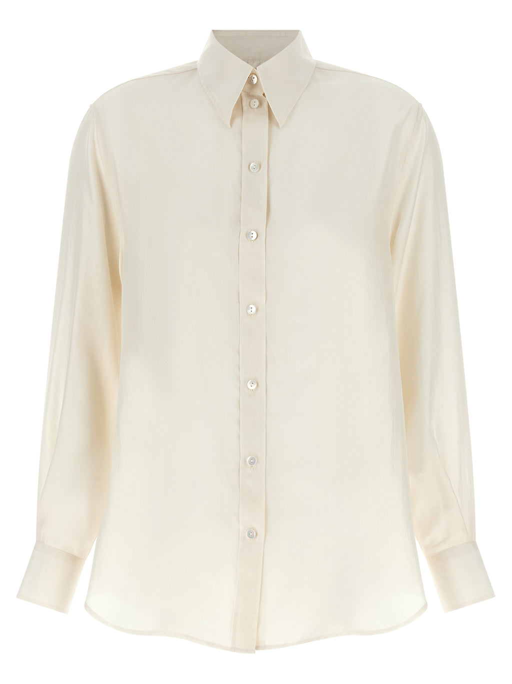 XACUS Seidenbluse in Weiß