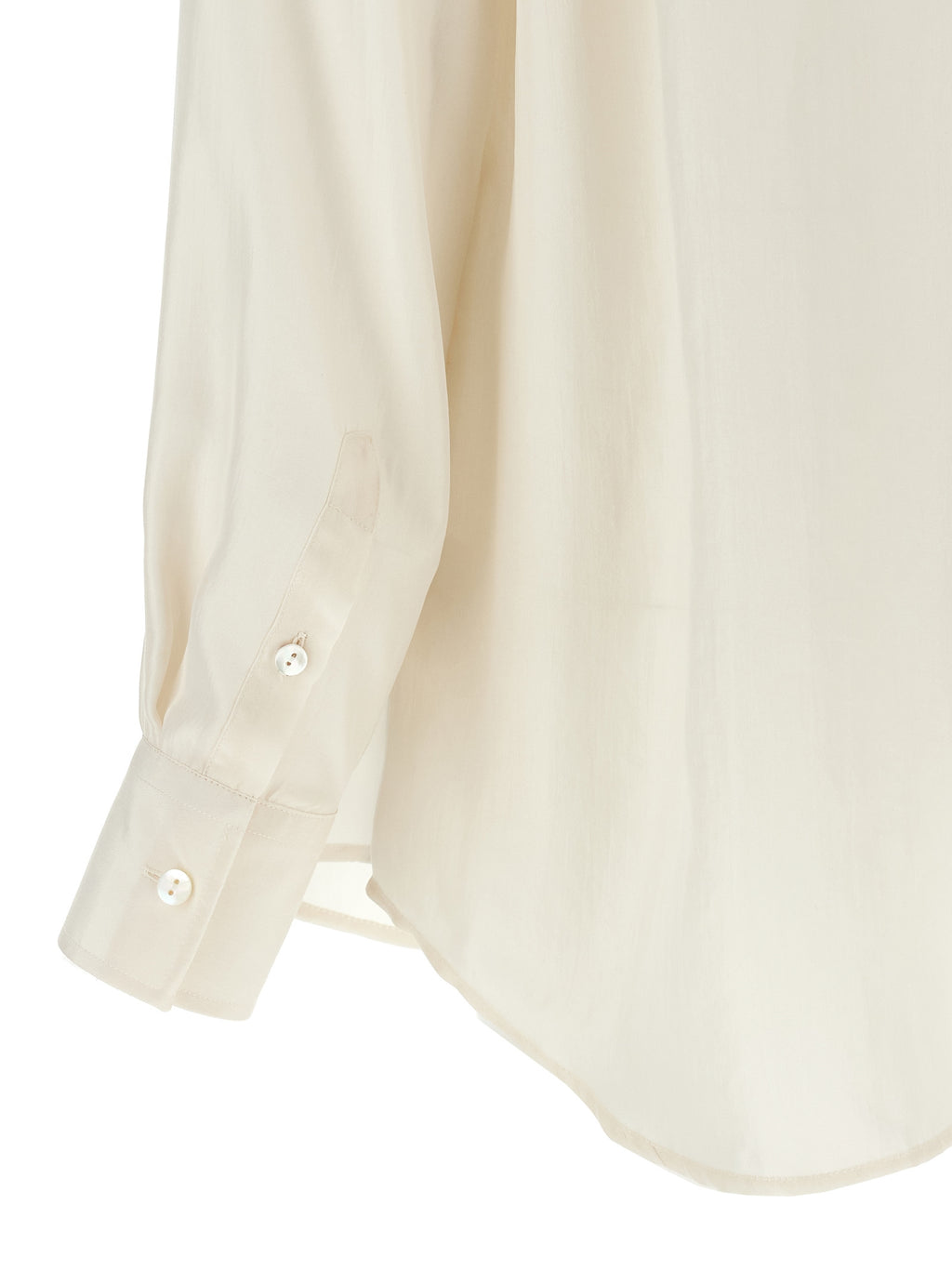 XACUS Seidenbluse in Weiß