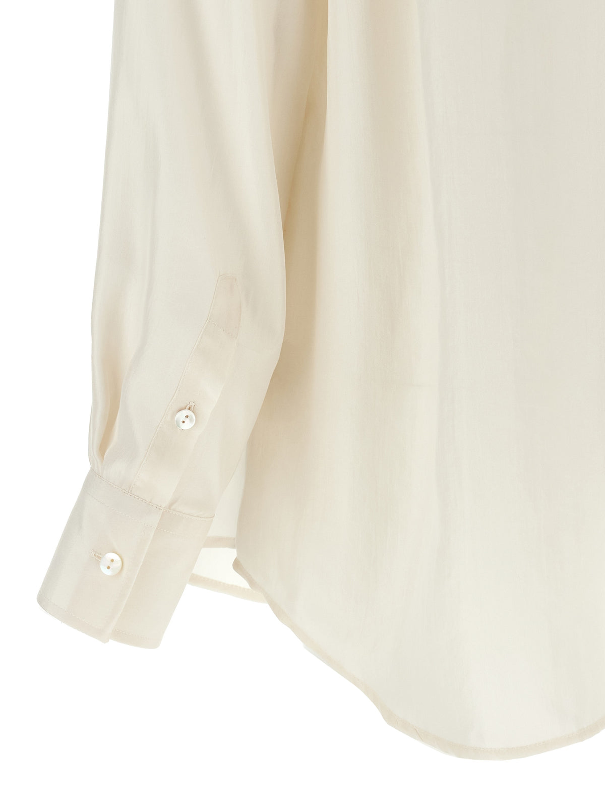 XACUS Seidenbluse in Weiß