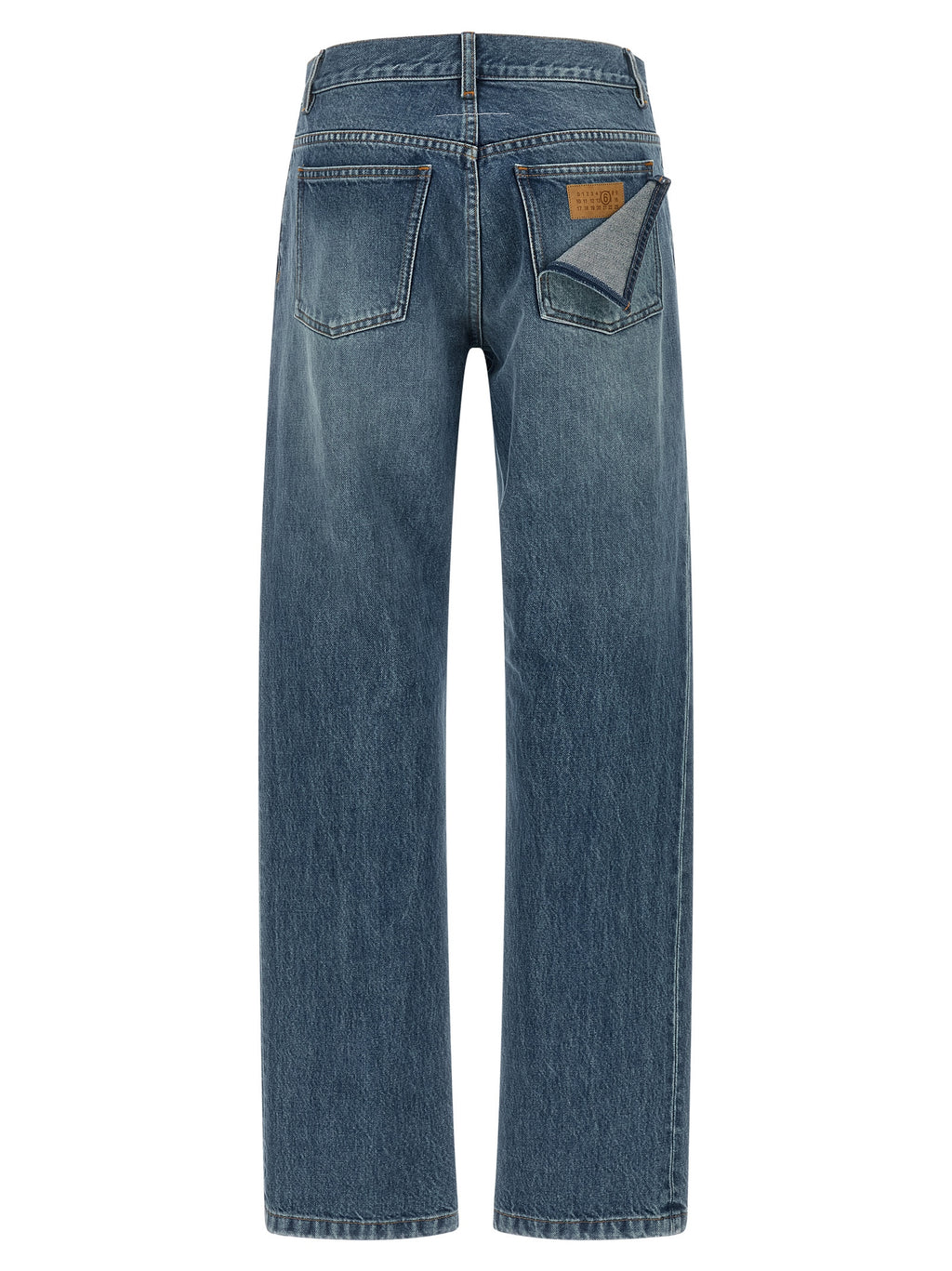 MM6 Maison Margiela Blaue Jeans aus Baumwolle im geraden Schnitt