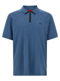 Hugo Boss Blaues Baumwoll-Polohemd
