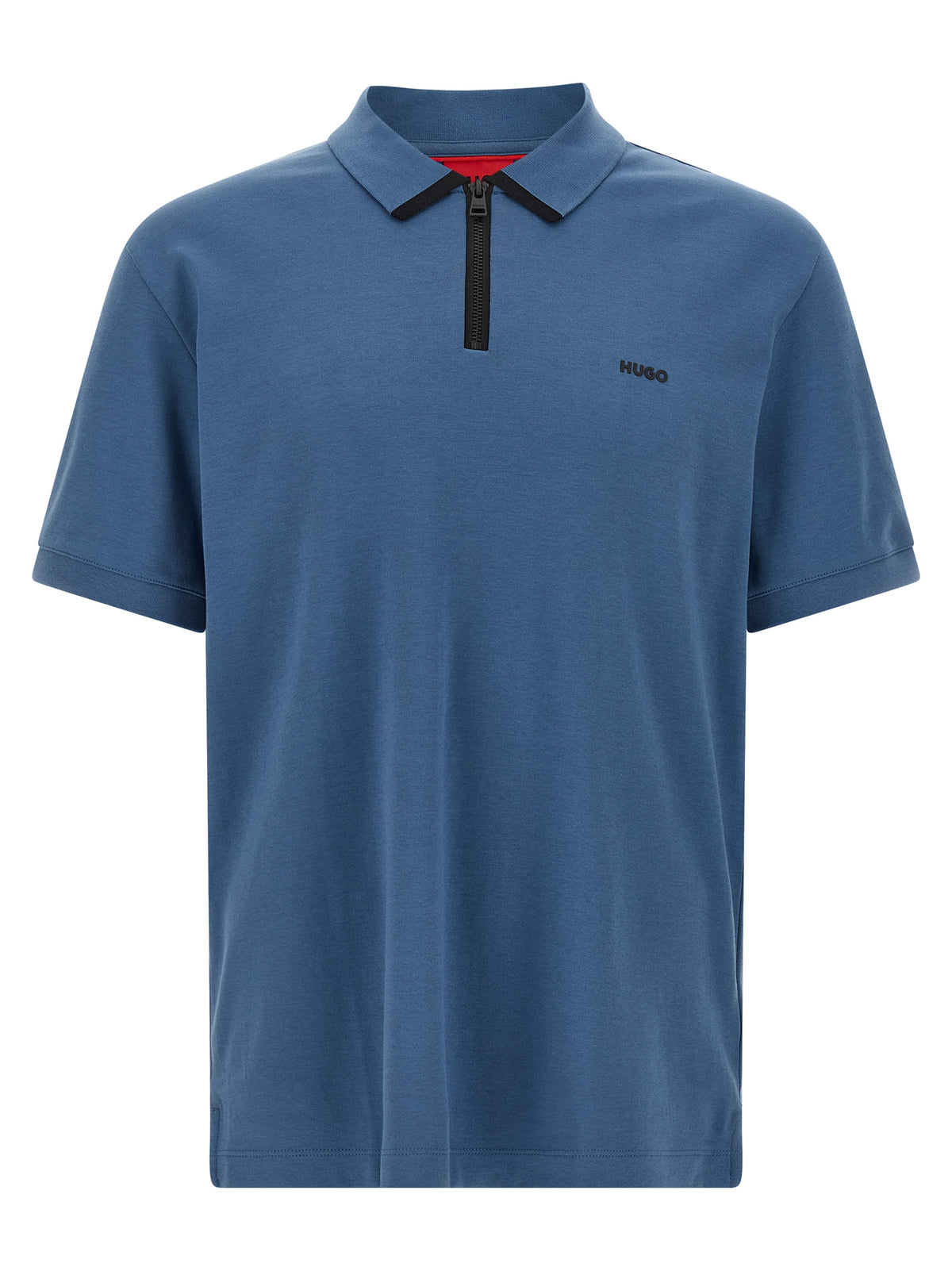 Hugo Boss Blaues Baumwoll-Polohemd
