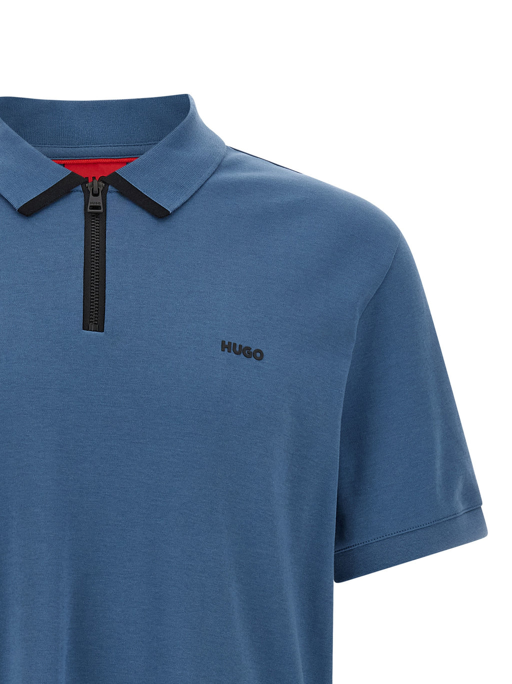 Hugo Boss Blaues Baumwoll-Polohemd