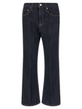 Khaite Blaue Baumwoll-Jeans mit ausgestelltem Bein