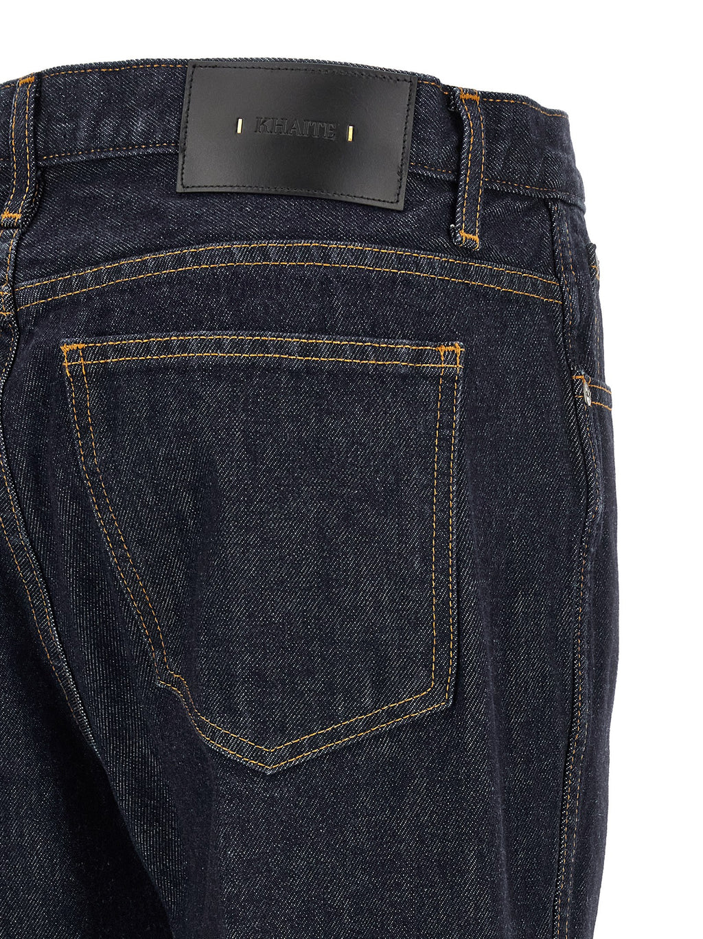 Khaite Blaue Baumwoll-Jeans mit ausgestelltem Bein
