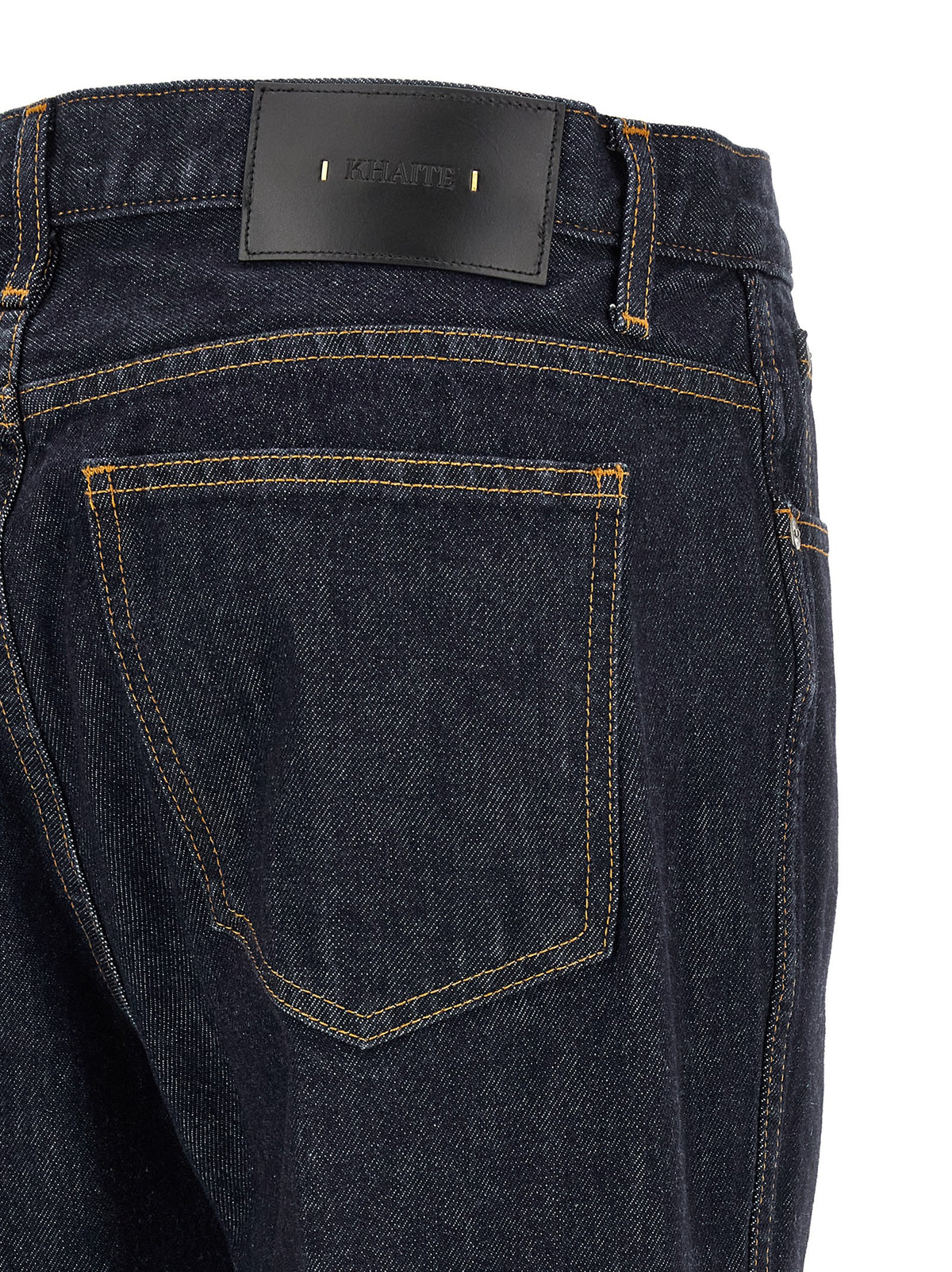 Khaite Blaue Baumwoll-Jeans mit ausgestelltem Bein