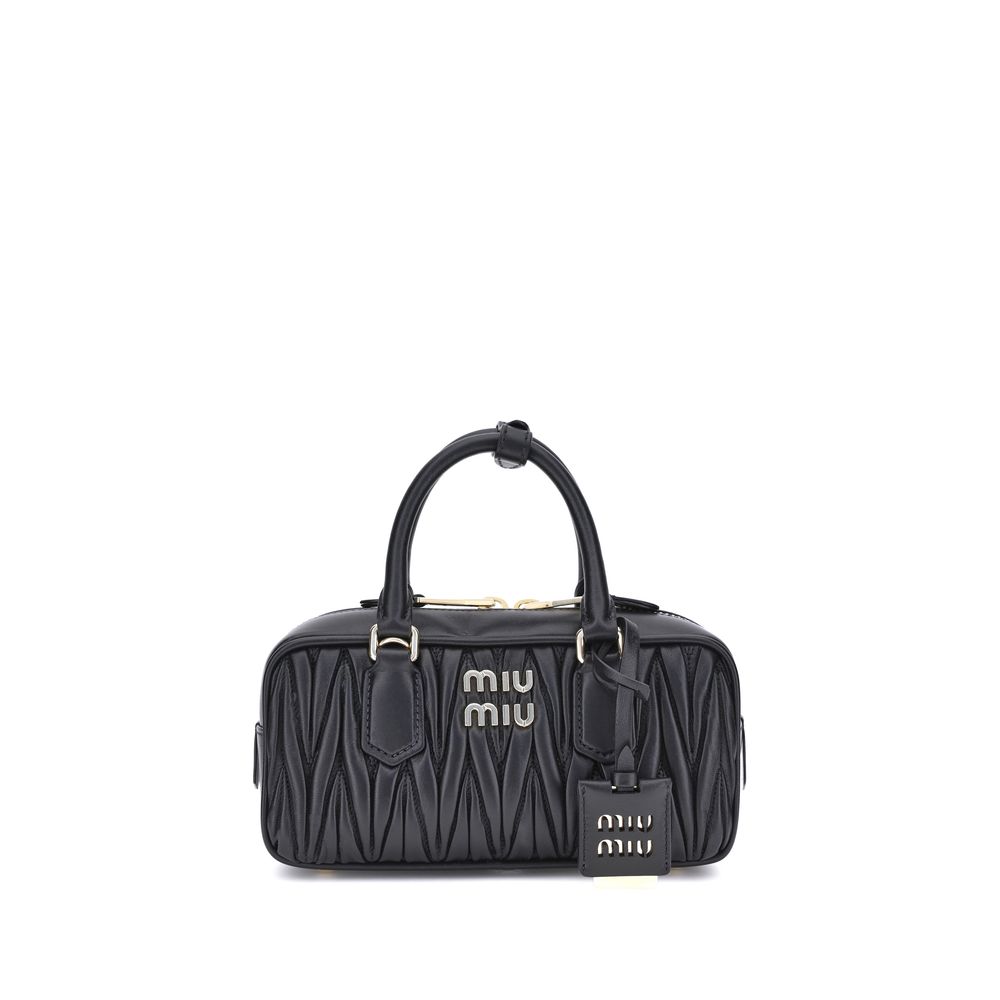 Miu Miu Schwarze Kalbsleder Bos Taurus Handtasche