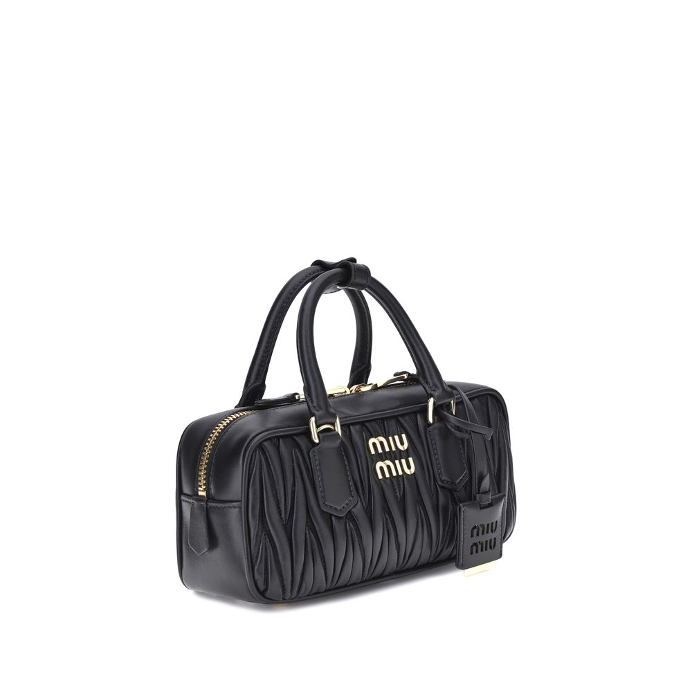 Miu Miu Schwarze Kalbsleder Bos Taurus Handtasche