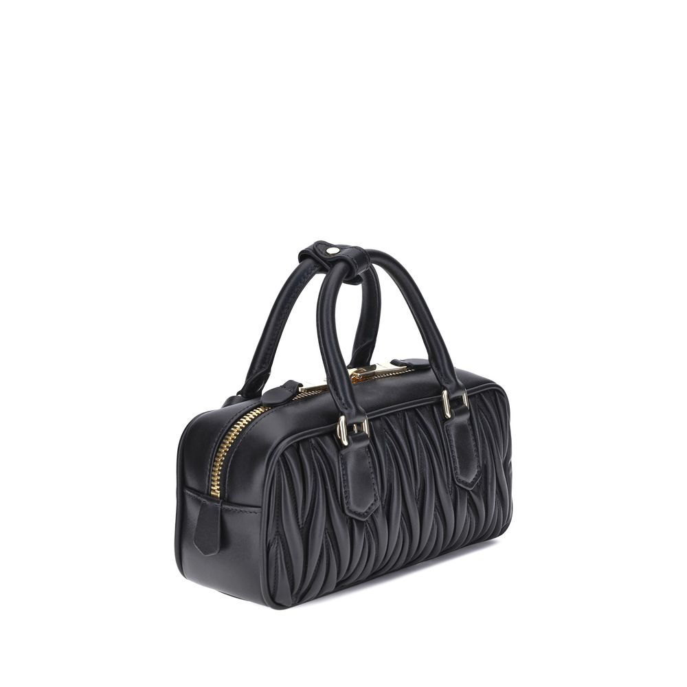 Miu Miu Schwarze Kalbsleder Bos Taurus Handtasche