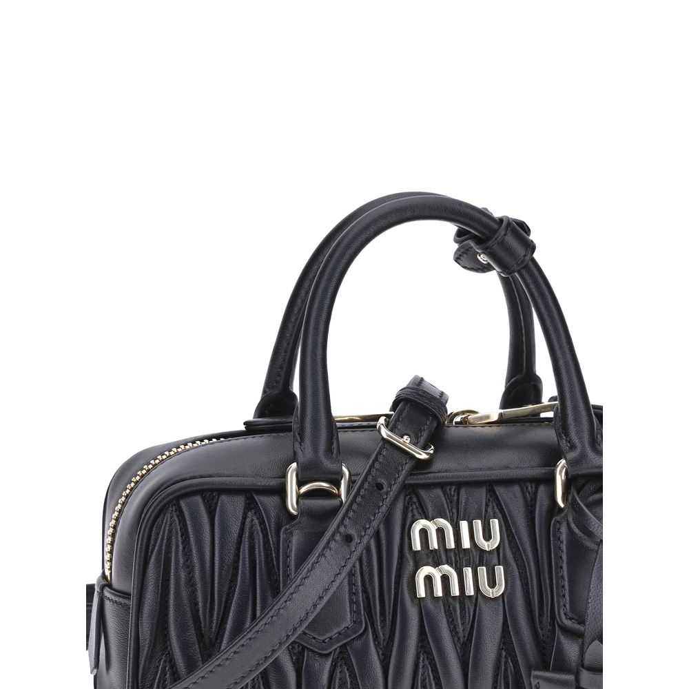 Miu Miu Schwarze Kalbsleder Bos Taurus Handtasche
